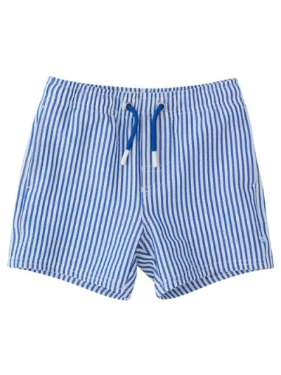 Ruggedbutts Kids'  Upf50+ Sun Protected Stretch Swim Trunks In Blue