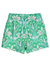 Ruggedbutts Babies'  Upf50+ Sun Protected Stretch Swim Trunks In Green