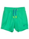 Ruggedbutts Babies'  Upf50+ Sun Protected Stretch Swim Trunks In Green