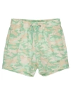 Ruggedbutts Babies'  Upf50+ Sun Protected Stretch Swim Trunks In Green
