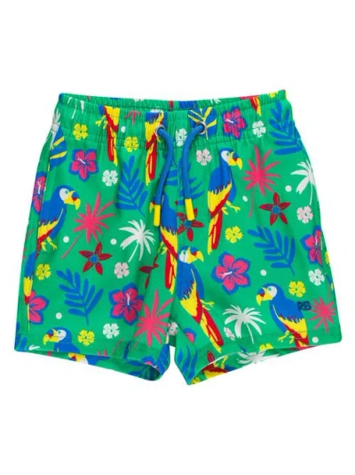 Ruggedbutts Babies'  Upf50+ Sun Protected Stretch Swim Trunks In Multi