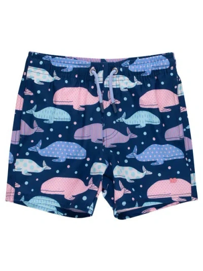 Ruggedbutts Kids'  Upf50+ Sun Protected Stretch Swim Trunks In Blue