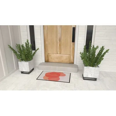 Rugs America Lianna Blueberry Jam Lo15c 20"x31.5" Door And Kitchen Mat In Red,white
