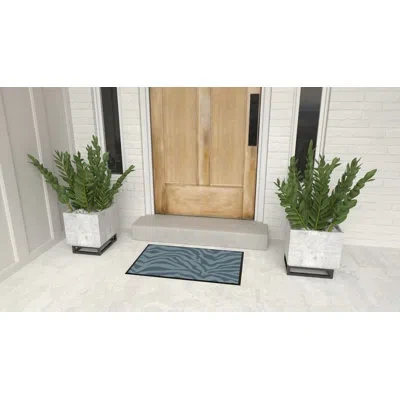 Rugs America Lianna Royal Tigress Lo85b 20"x31.5" Door And Kitchen Mat In Blue