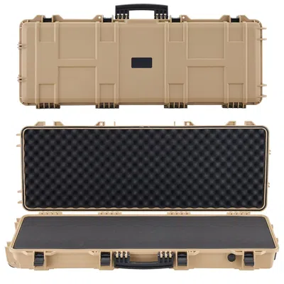 Ruhd Hard Rifle Case, Lockable Rifle Case With Pre-cut Foams, 42 In ...