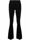 Rui Cut-out Detail Flared Trousers In Black