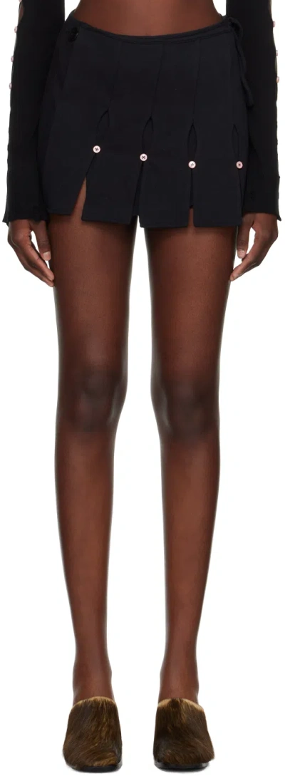 Rui Black Cutout Miniskirt In Onyx