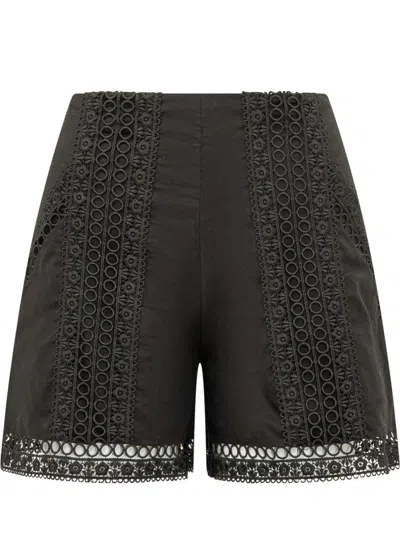 Rui Black Embroidered Shorts
