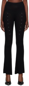 Rui Black Flared Lounge Pants In Onyx
