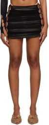 Rui Black Ruched Miniskirt In Onyx