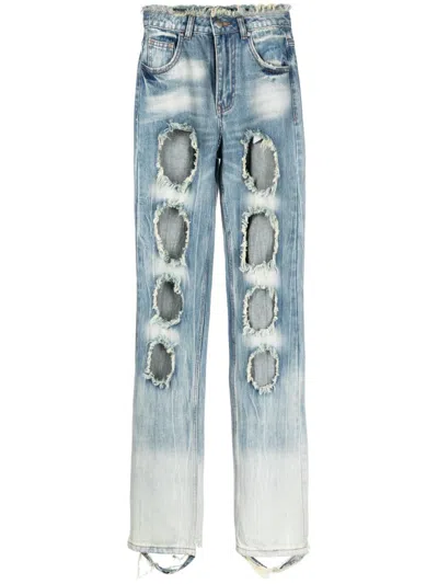 RUI RUI CUT-OUT DETAIL DENIM JEANS