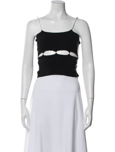 Pre-owned Rui Nylon Crew Neck Crop Top In White