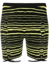 Rui Striped Cut-out Shorts In Black