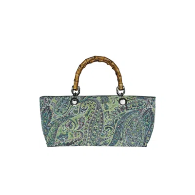 Ruj Heritage Women's Blue Mini Picnic Bag Jacquard Turchese