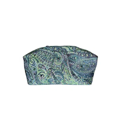 Ruj Heritage Women's Blue Puffy Bag Jacquard Turchese