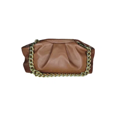 Ruj Heritage Women's Brown Mini Puffy Bag Choccolate