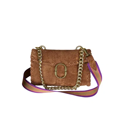 Ruj Heritage Women's Brown Mini Shoulder Bag Suede