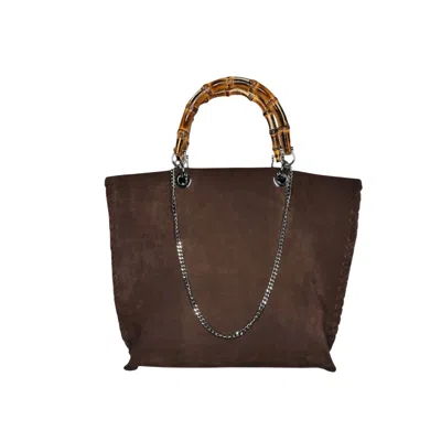 Ruj Heritage Women's Brown Picnic Bag Suede Cioccolato