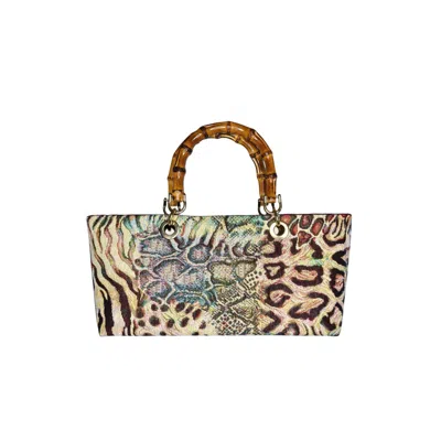 Ruj Heritage Women's Mini Picnic Bag Jacquard Animalier Multicolor In Black/gray/yellow
