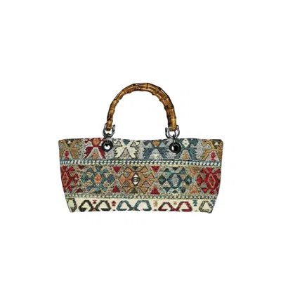 Ruj Heritage Women's Mini Picnic Bag Jacquard Blue