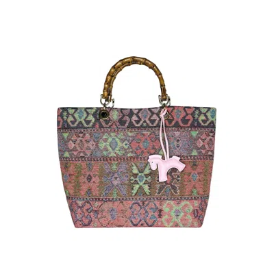 Ruj Heritage Women's Picnic Bag Jacquard Pink In Multi