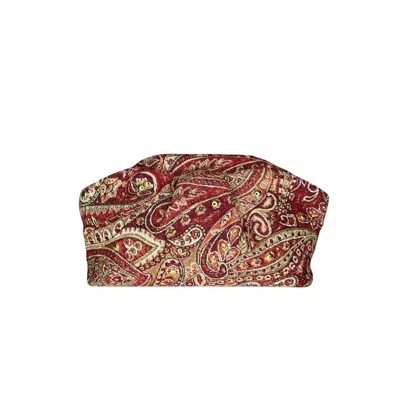 Ruj Heritage Women's Puffy Bag Jacquard Red