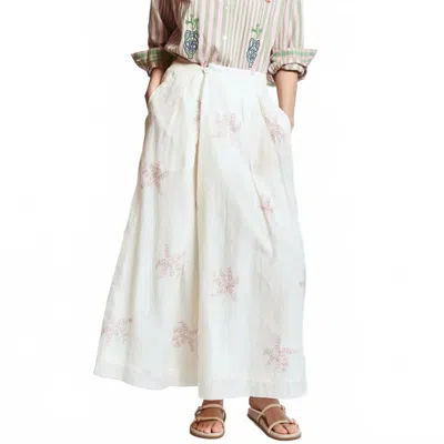 Rujuta Sheth Frida Flared Pant In Magnolia Block Print In Multi