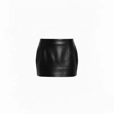 Ruko B Women's Black Lamb Skin Skirt