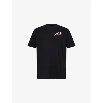 Rules Of Faith Mens Cassidy Graphic-print Cotton T-shirt Black