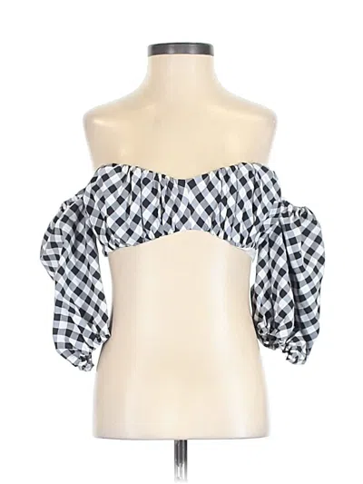 Pre-owned Rumer 3/4 Sleeve Blouse In White