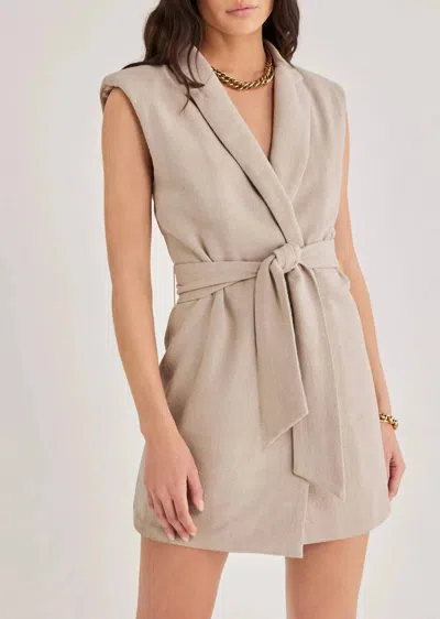 Rumer Ayla Wrap Vest In Grey In Neutral