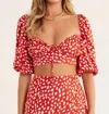 Rumer Catalina Crop In Rust In Multi