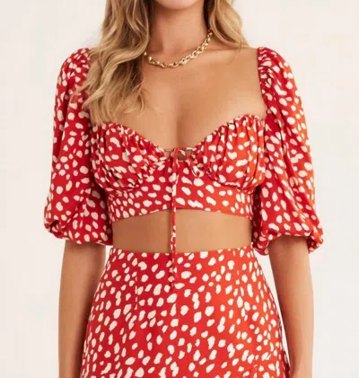 Rumer Catalina Crop In Rust In Pink