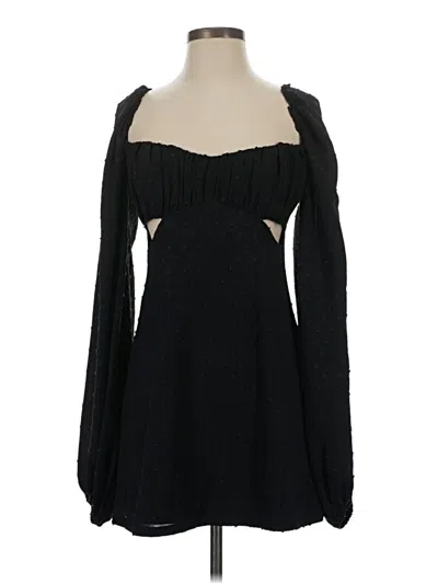 Pre-owned Rumer Long Sleeve Top Black Strapless Neckline Tops