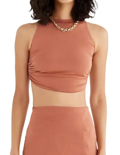 Rumer Paige Crop In Amber In Brown