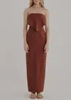 Rumer Roam Bandana Maxi Dress In Chocolate In Brown