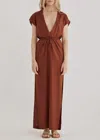 Rumer Roam Kaftan Dress In Chocolate In Brown