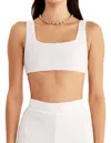 Rumer Rosa Crop Top In White In White