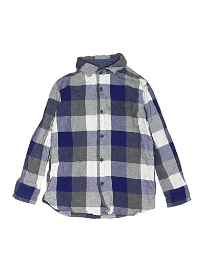 Pre-owned Rumi + Ryder Kids' Long Sleeve Button Down Shirt In Blue
