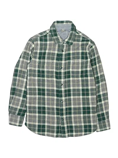 Pre-owned Rumi + Ryder Kids' Long Sleeve Button Down Shirt In Green