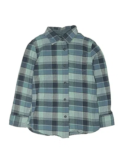 Pre-owned Rumi + Ryder Kids' Long Sleeve Button Down Shirt In Green