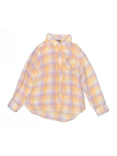 Pre-owned Rumi + Ryder Kids' Long Sleeve Button Down Shirt In Purple