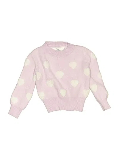 Pre-owned Rumi + Ryder Kids' Pullover Sweater In Pink