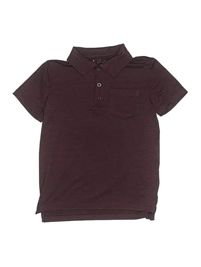 Pre-owned Rumi + Ryder Kids' Short Sleeve Polo Shirt In Burgundy