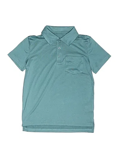 Pre-owned Rumi + Ryder Kids' Short Sleeve Polo Shirt In Teal