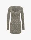 Rumored Alpine Mini Dress In Granite In Grey