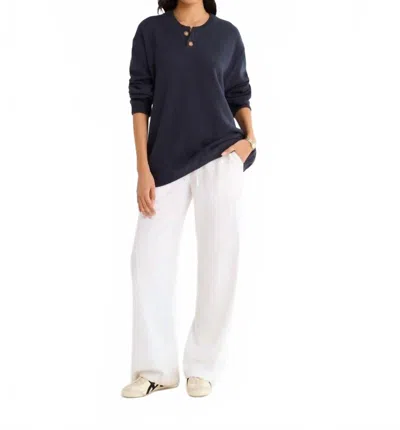 Rumored Carmel Henley Sweater In Navy