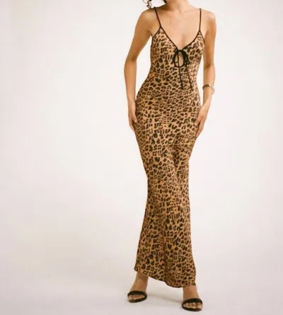 Rumored Daytona Maxi Dress In Leopard In Multi