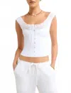Rumored Decolletage Sleeveless Top In White In White