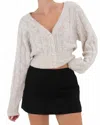 Rumored Frenchie Button Front Cardigan In Cream In Neutral